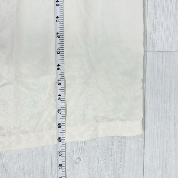 Natori Jacquard‎ Satin Womens Robe Size Medium Ivory Kimono Belted Sleepwear - Picture 15 of 16